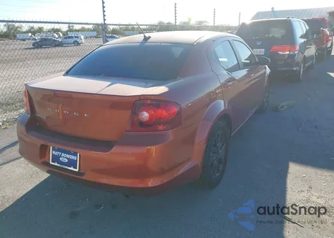 2012 Dodge Avenger Se из США, поврежденный, VIN 1C3CDZAB0CN238271